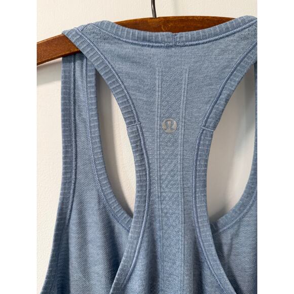 Lululemon Women's Swiftly Tech Racerback Heathered Blue Size 6 Stretch - Picture 2 of 6